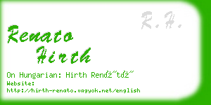 renato hirth business card